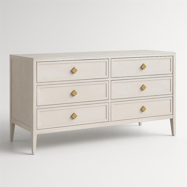 Sakakota 6-Drawer Dresser White Oak