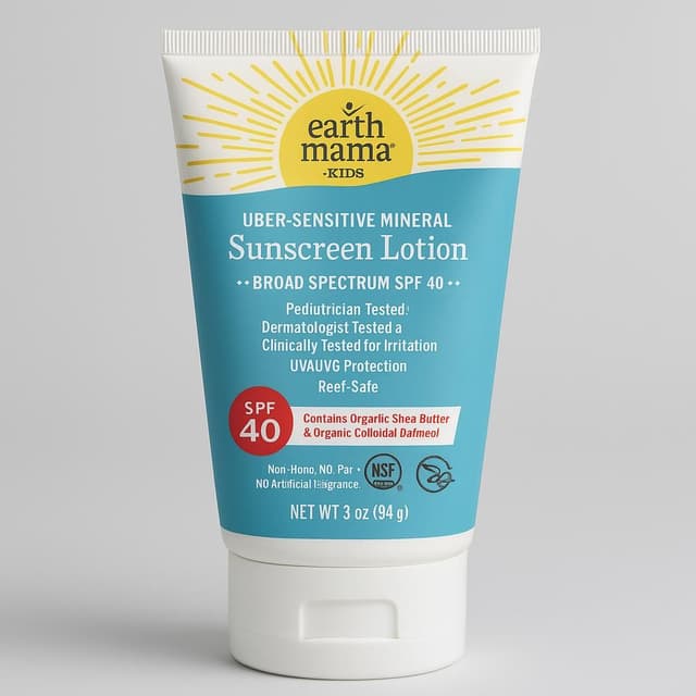 Earth Mama Uber-Sensitive Mineral Sunscreen Lotion SPF 40