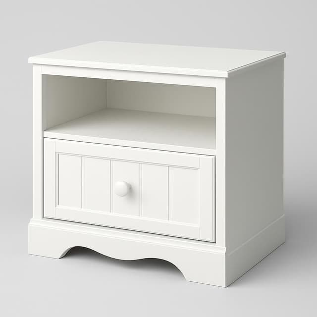 South Shore Savannah Coastal Nightstand White