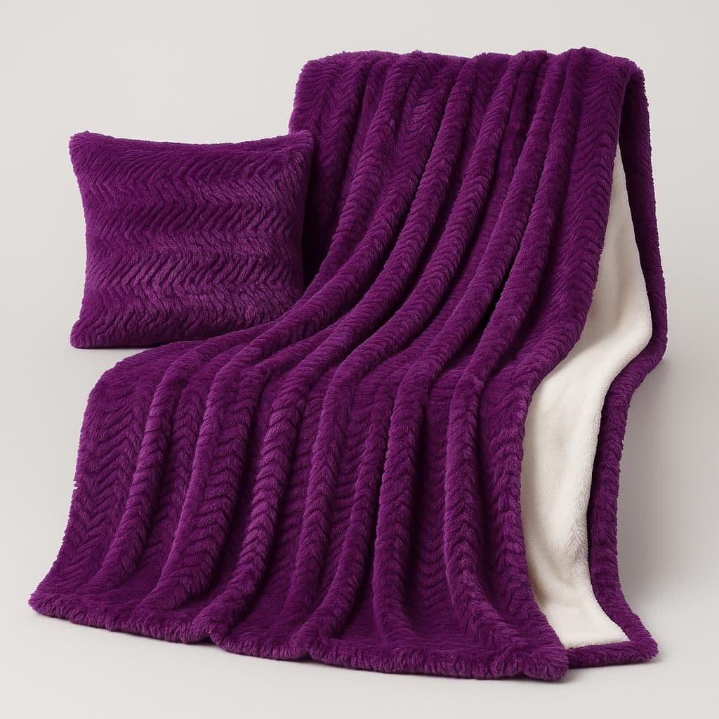 YUSOKI Long Faux Fur Throw Blanket