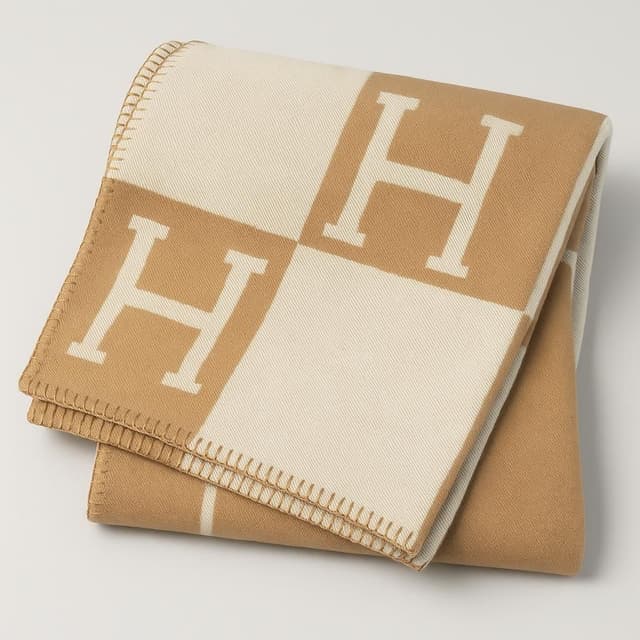 Pretty Little Presents H Letter Wool Cashmere Throw