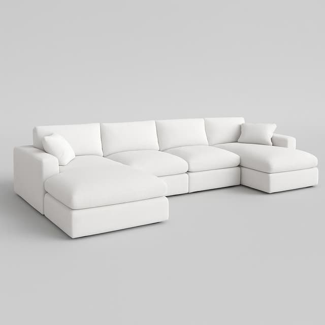 JACH U-Shaped Modular Cloud Sectional Sofa