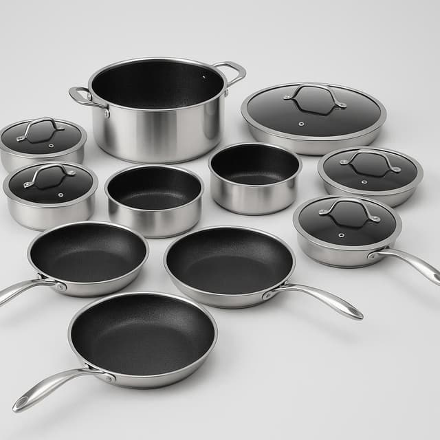 HexClad 12-Piece Hybrid Pots and Pans Set