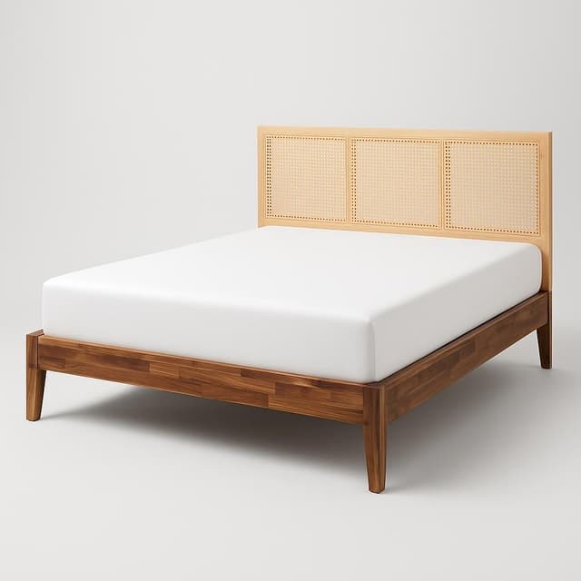 Silk & Snow Wooden Bed Frame