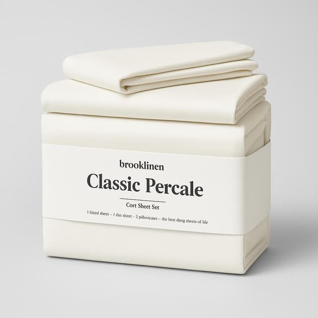 Brooklinen Classic Core Percale Sheet Set Queen