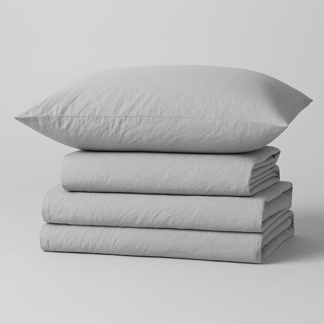 Coyuchi Organic Crinkled Percale Sheet Set