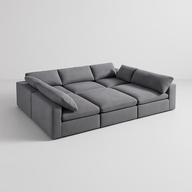 Meridian Furniture Serene Linen Modular Sectional