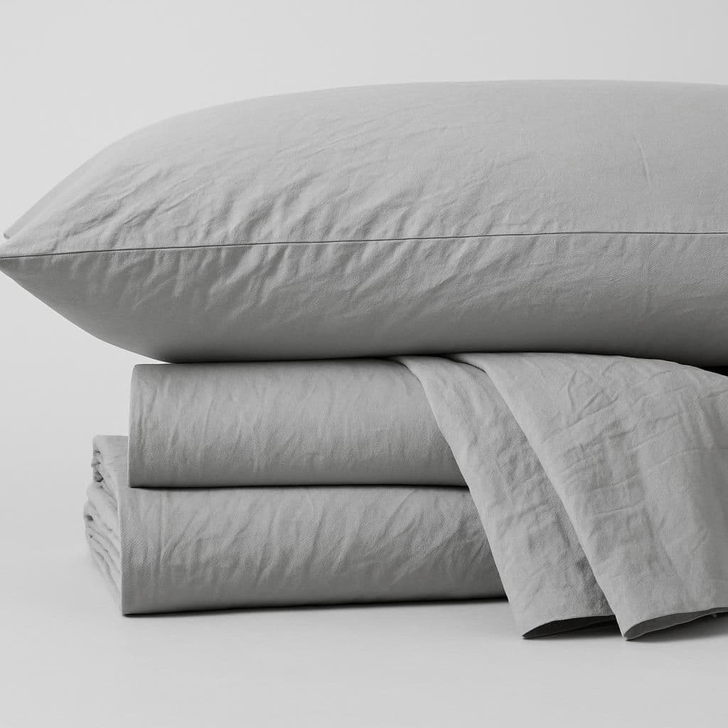 Coyuchi Organic Crinkled Percale Sheet Set
