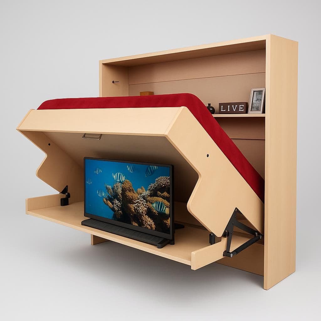 Hiddenbed Vertical Murphy Bed with Desk